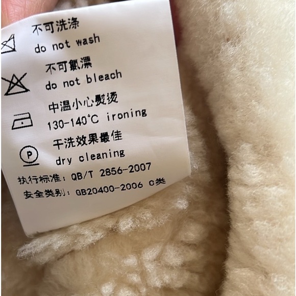 Fire Lady Fur Faux Suede & Fur crop Asymmetrical zip full fur lining & Sleeves - Picture 14 of 17